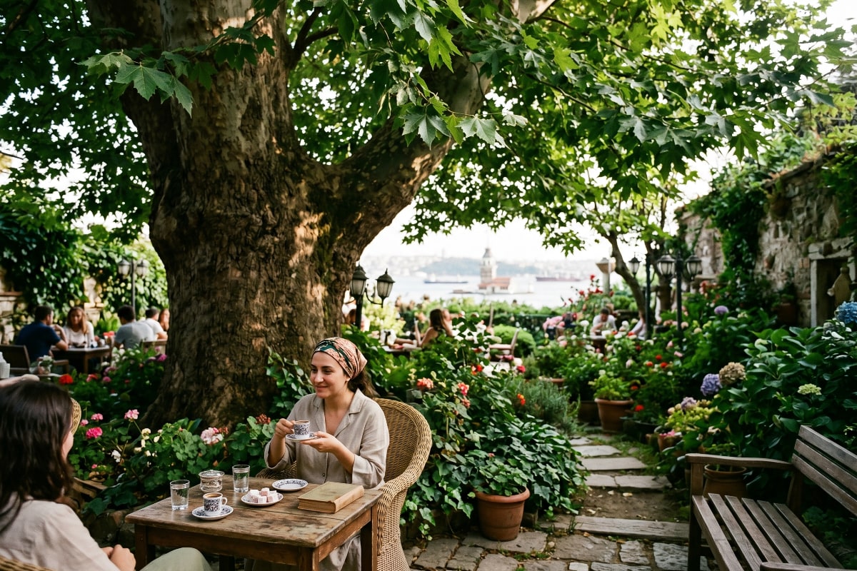 Üsküdars Versteckte Gärten: Kaffeepause unter der historischen Platane